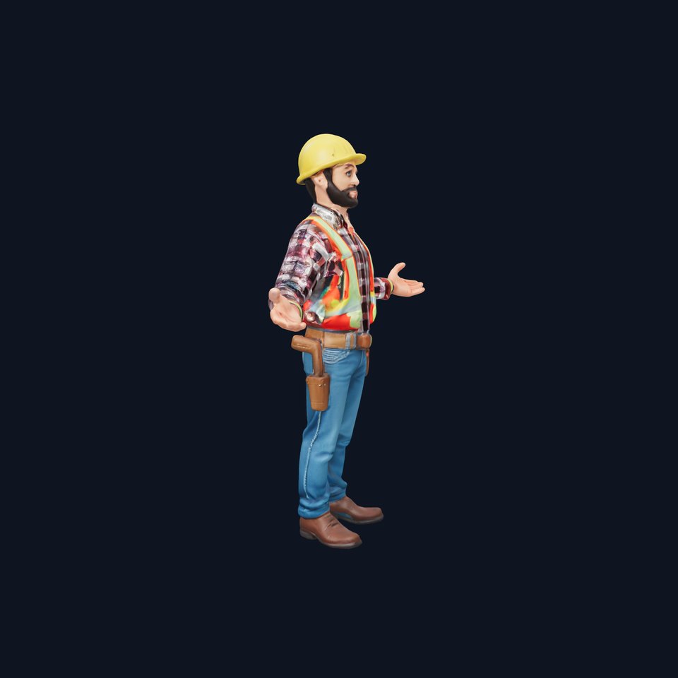 Construction Worker Character Model Pack